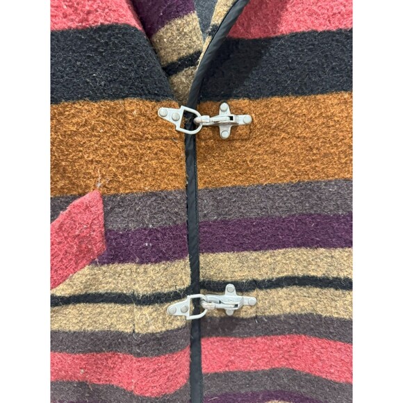 Scotch & Soda Mens S Red Striped Outdoor Equipment Wool Blanket Jacket Western - Picture 3 of 10